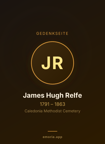 Gedenkportrait von James Hugh Relfe
