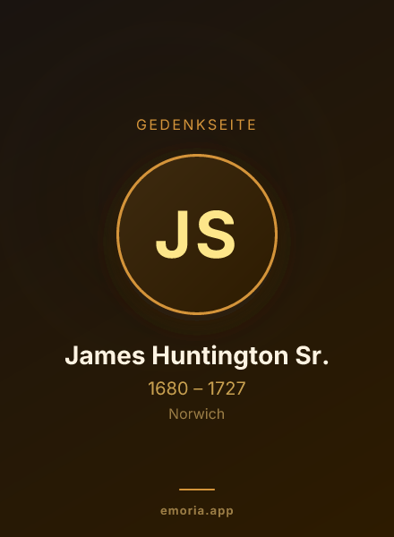 Gedenkportrait von James Huntington Sr.