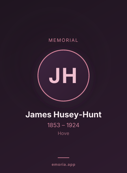 Memorial portrait of James Husey-Hunt