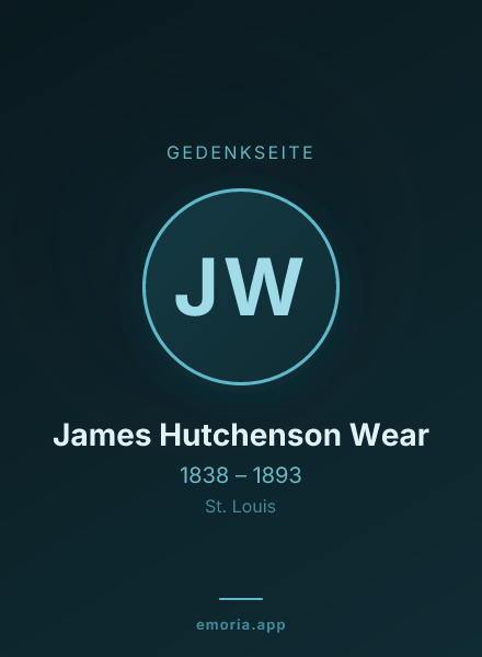Gedenkportrait von James Hutchenson Wear