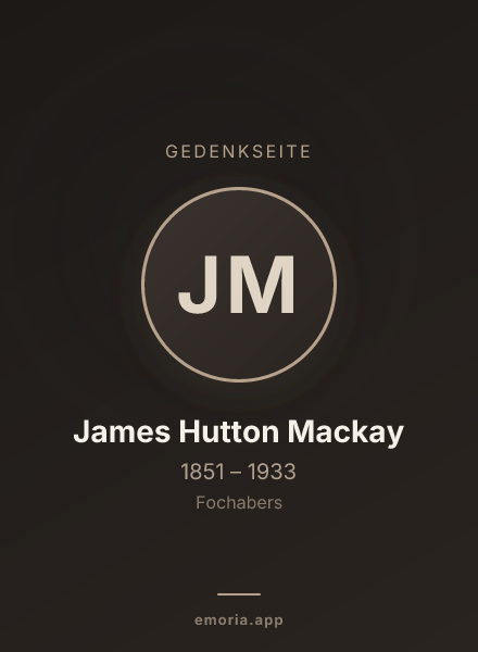 Gedenkportrait von James Hutton Mackay