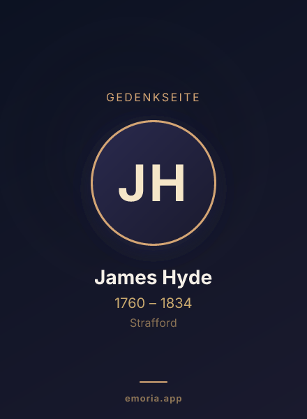 Gedenkportrait von James Hyde