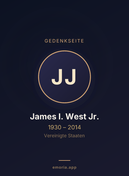 Gedenkportrait von James I. West Jr.