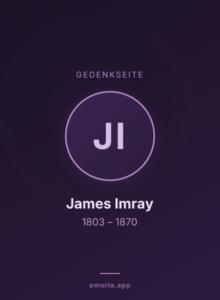 Gedenkportrait von James Imray