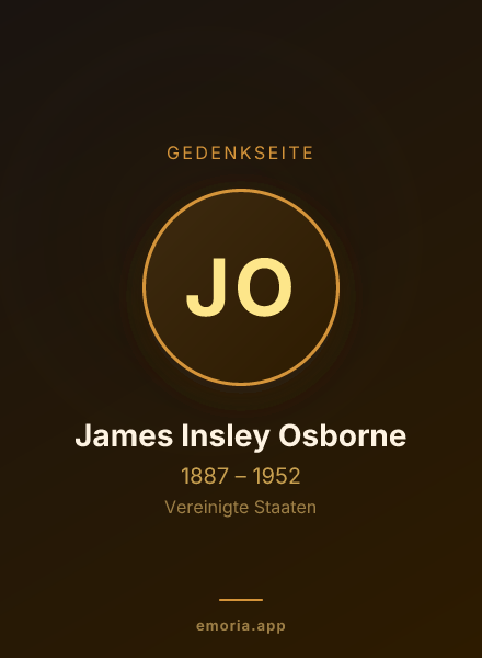 Gedenkportrait von James Insley Osborne