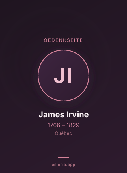 Gedenkportrait von James Irvine