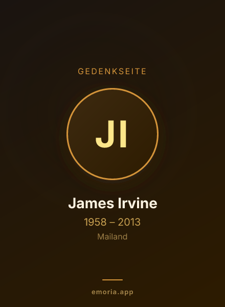 Gedenkportrait von James Irvine