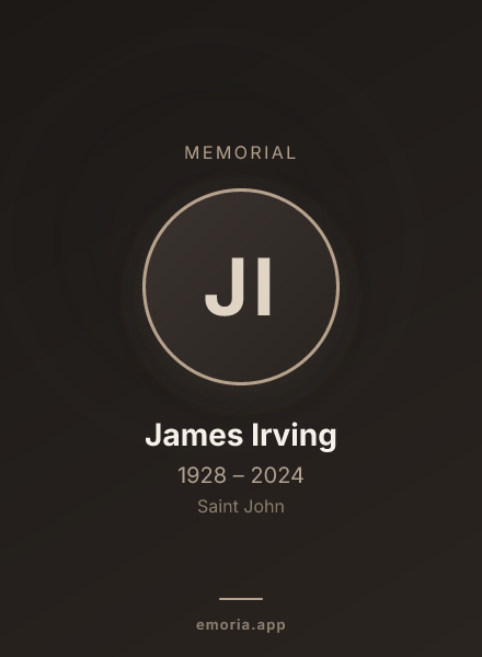 Memorial portrait of James Irving