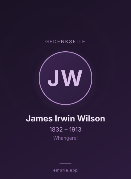 Gedenkportrait von James Irwin Wilson