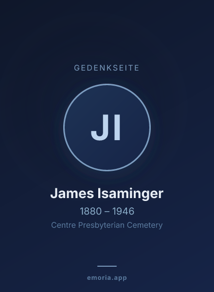 Gedenkportrait von James Isaminger