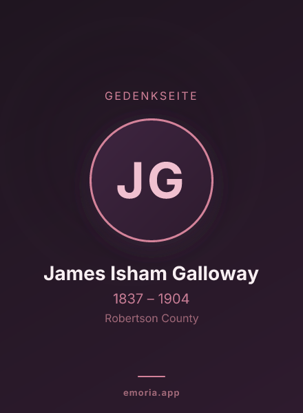 Gedenkportrait von James Isham Galloway