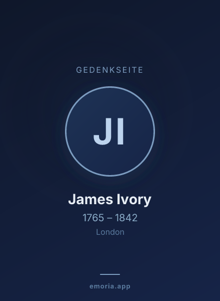 Gedenkportrait von James Ivory