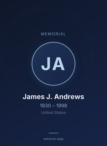 Memorial portrait of James J. Andrews