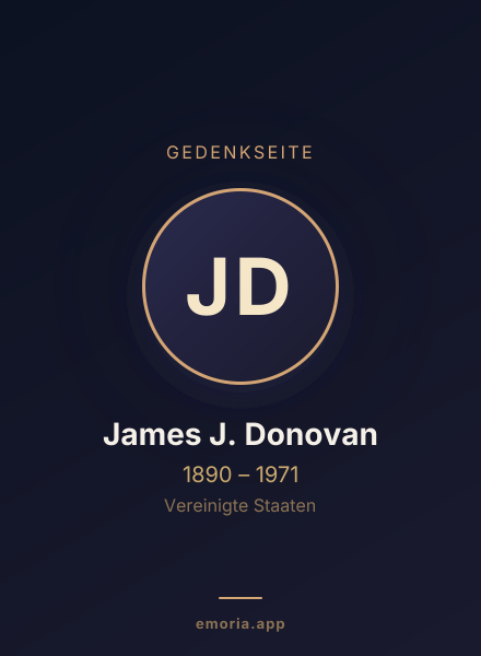Gedenkportrait von James J. Donovan