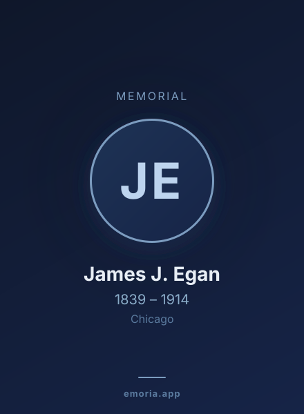 Memorial portrait of James J. Egan