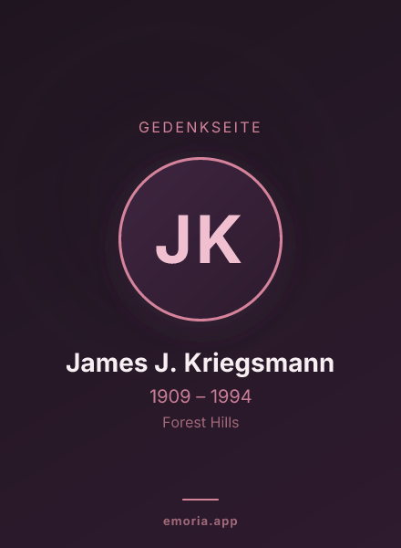 Gedenkportrait von James J. Kriegsmann