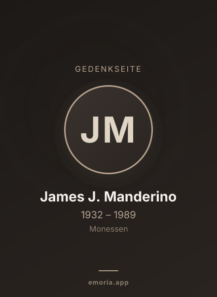 Gedenkportrait von James J. Manderino