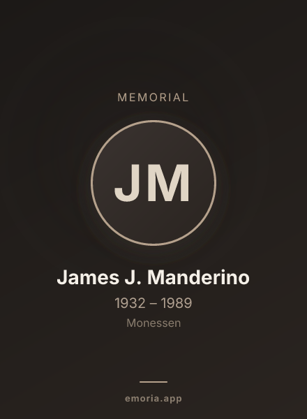 Memorial portrait of James J. Manderino