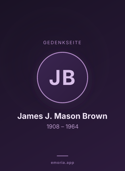 Gedenkportrait von James J. Mason Brown