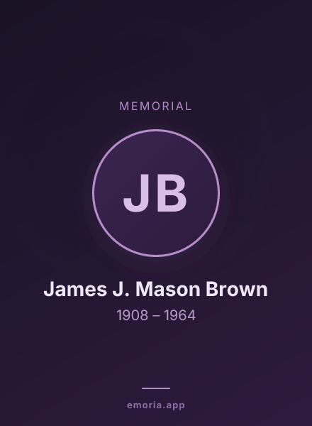 Memorial portrait of James J. Mason Brown