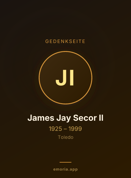 Gedenkportrait von James Jay Secor II