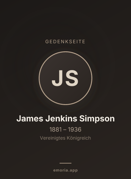 Gedenkportrait von James Jenkins Simpson