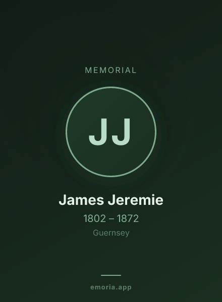 Memorial portrait of James Jeremie