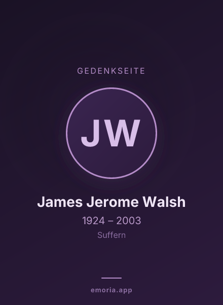 Gedenkportrait von James Jerome Walsh