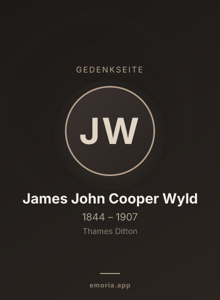 Gedenkportrait von James John Cooper Wyld