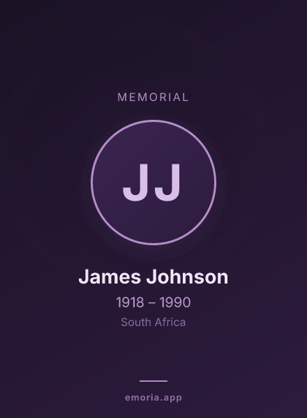 Memorial portrait of James Johnson