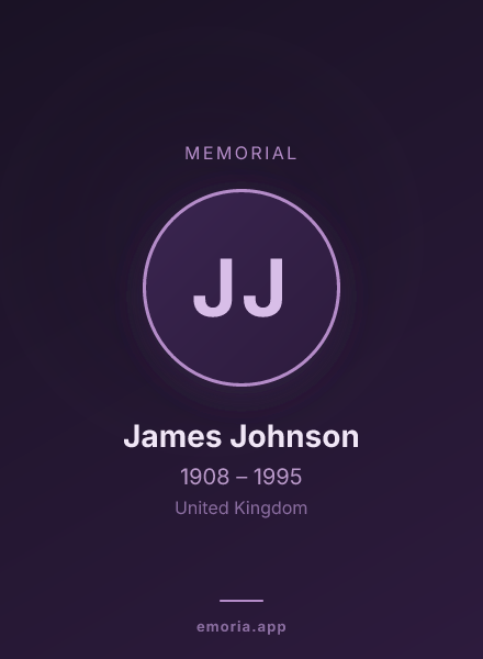 Memorial portrait of James Johnson
