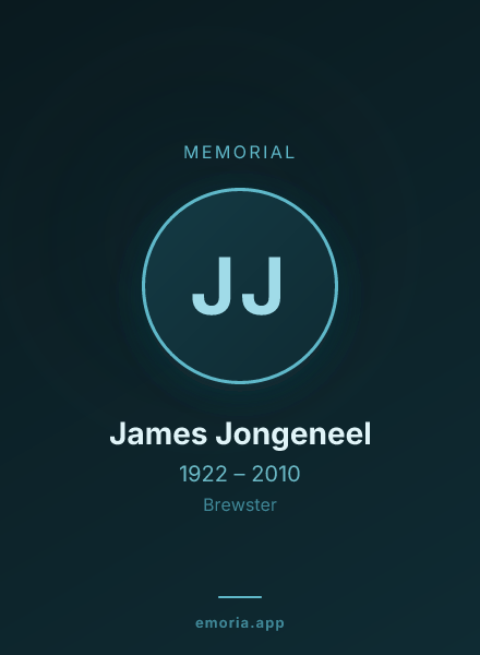 Memorial portrait of James Jongeneel