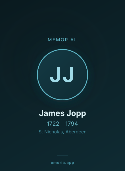 Memorial portrait of James Jopp
