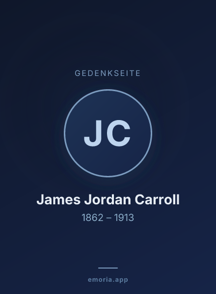 Gedenkportrait von James Jordan Carroll