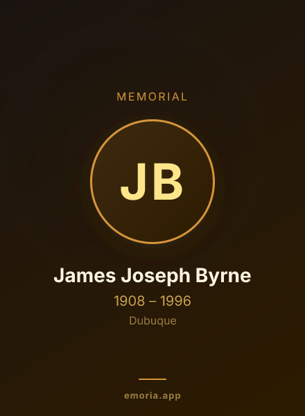 Memorial portrait of James Joseph Byrne