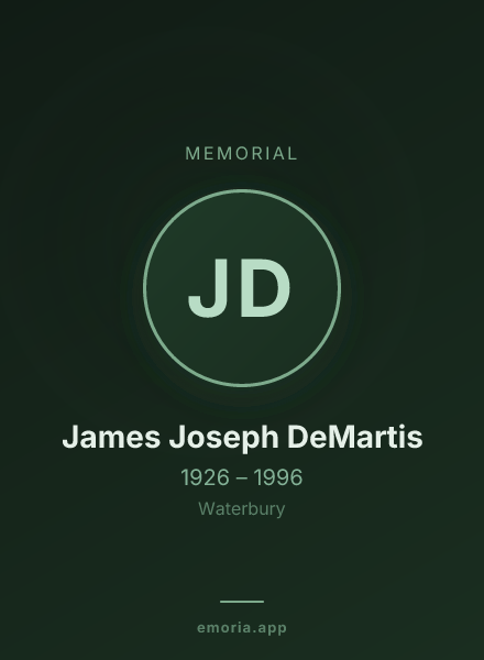 Memorial portrait of James Joseph DeMartis