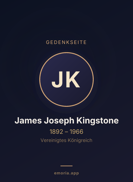 Gedenkportrait von James Joseph Kingstone