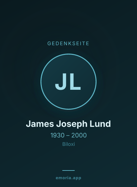 Gedenkportrait von James Joseph Lund
