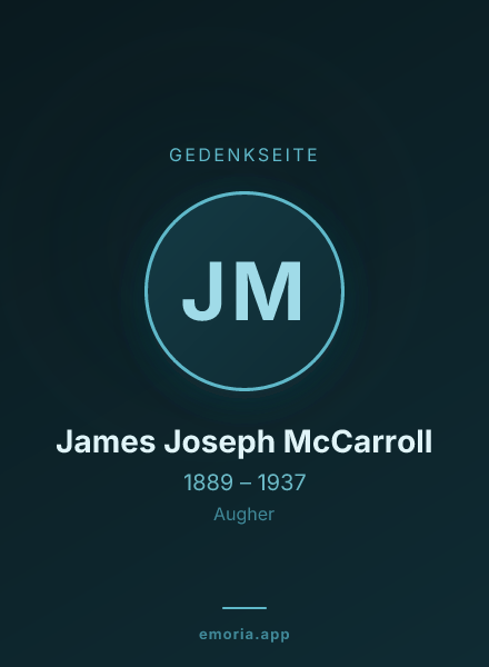Gedenkportrait von James Joseph McCarroll