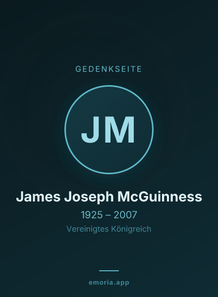 Gedenkportrait von James Joseph McGuinness