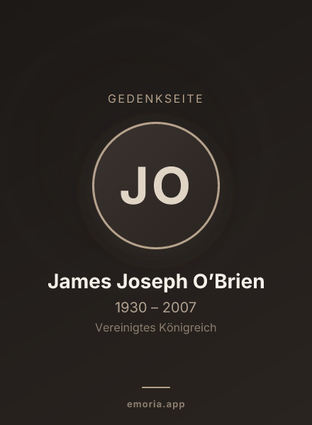 Gedenkportrait von James Joseph O’Brien