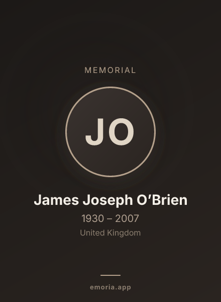 Memorial portrait of James Joseph O’Brien