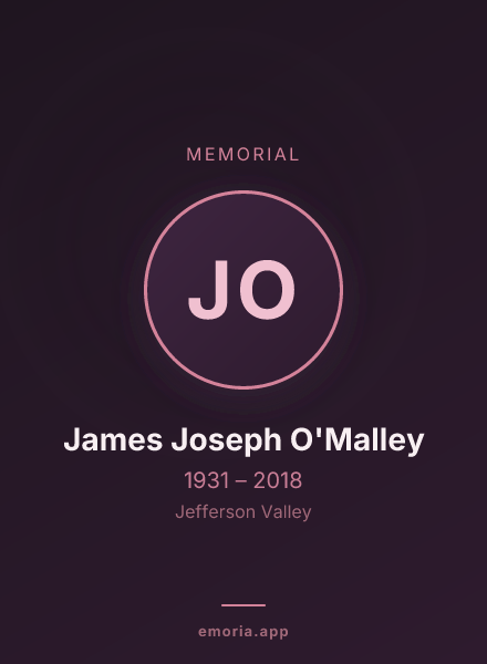 Memorial portrait of James Joseph O'Malley