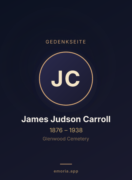 Gedenkportrait von James Judson Carroll