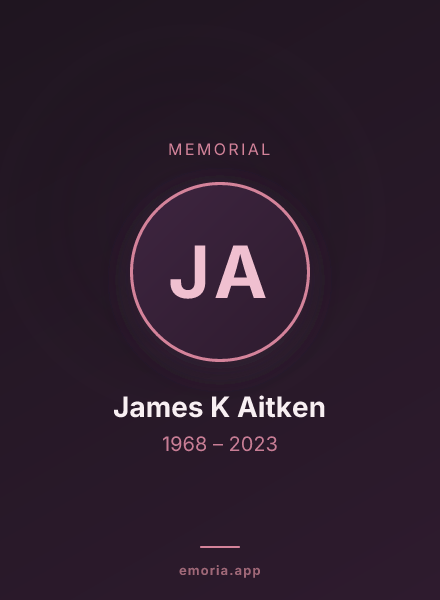 Memorial portrait of James K Aitken