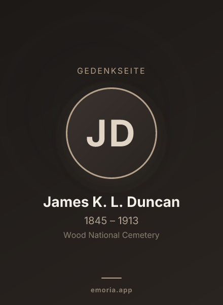 Gedenkportrait von James K. L. Duncan