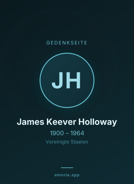 Gedenkportrait von James Keever Holloway