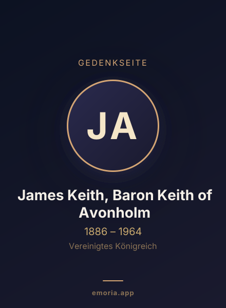 Gedenkportrait von James Keith, Baron Keith of Avonholm