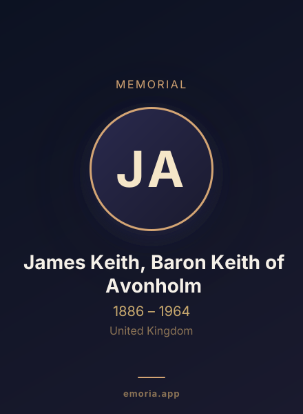 Memorial portrait of James Keith, Baron Keith of Avonholm