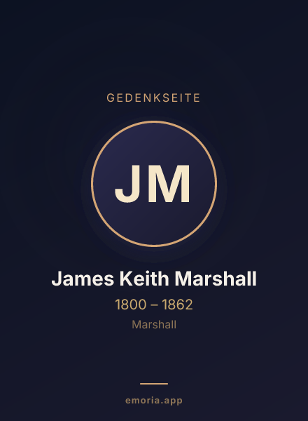 Gedenkportrait von James Keith Marshall